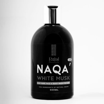 NAQA’ WHITE MUSK - 3 IN 1 HAIR, FACE & BODY WASH 500 ML
